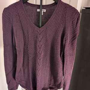 Sonoma Women's Plum V-Neck Sweater